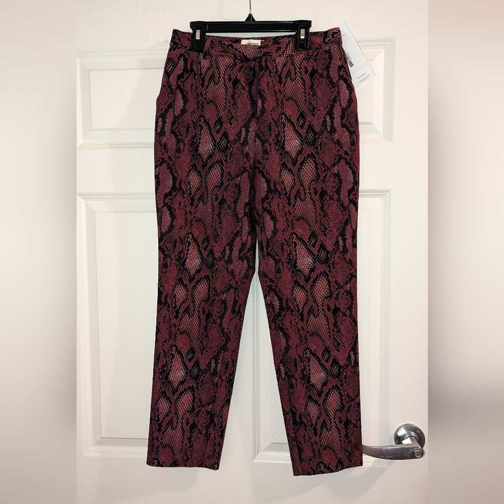 L'agence snake print Bordeaux pant size 4